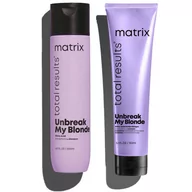 Serum do włosów - Matrix Total Results Unbreak My Blonde - zestaw wzmacniający włosy rozjaśniane kuracja 150ml i szampon 300ml - miniaturka - grafika 1