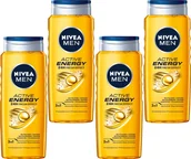 Żele pod prysznic dla mężczyzn - NIVEA MEN ACTIVE ENERGY 3w1 Żel pod prysznic energetyzujący męski 500ml x4 - miniaturka - grafika 1
