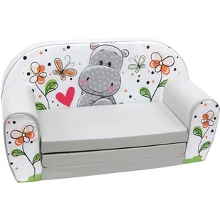 Delsit, Rozkładana sofa z pianki dla dziecka, Hipcio, DT2-1886G - Zestawy mebli dla dzieci - miniaturka - grafika 1