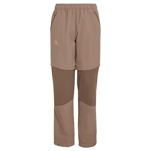 adidas uniseks-kind Terrex Kids Multi CLIMA365 Zip-off Pants, trace brown, 13-14 Years