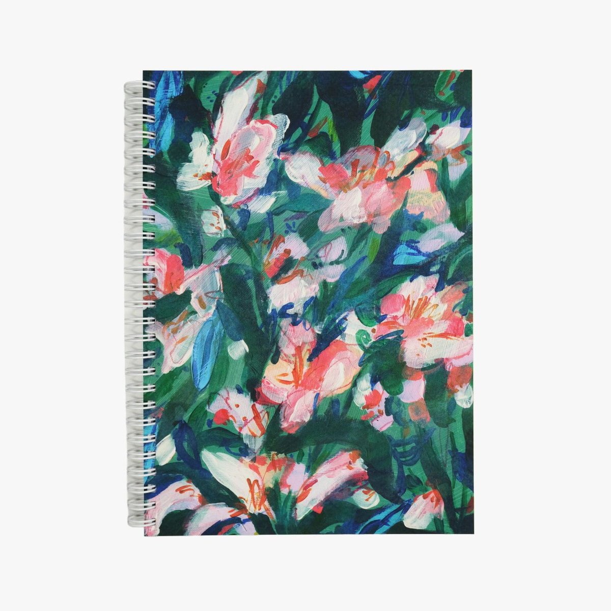 Spring Flowers - kołozeszyt w kropki (B5), miękka oprawa, 120 gsm