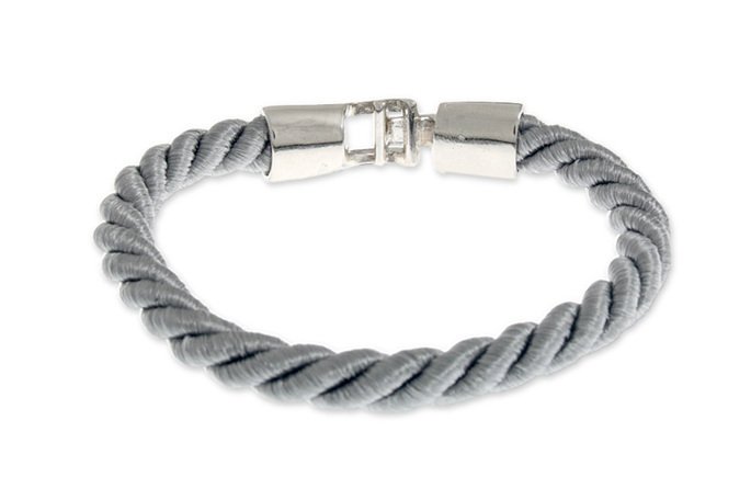 Bransoleta Żeglarski Szary Sznur Męska