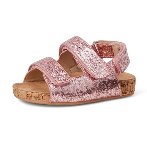 Amazon Essentials Sandały dziewczęce Aegl13928Cork, Różowy Błyszczący, 3 US Little Kid