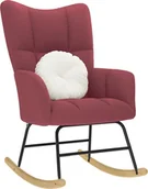 Fotele - vidaXL Fotel bujany, winna czerwień, tapicerowany tkaniną - miniaturka - grafika 1