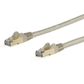 Kable miedziane - StarTech.com Kabel krosowy CAT6a (7 m, szary, złącze wtykowe RJ45, kabel CAT6a-STP, drut miedziany, kabel sieciowy) - miniaturka - grafika 1