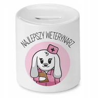 Skarbonki - SKARBONKA DLA WETERYNARZA NAJLEPSZY WETERYNARZ z Nadrukiem ze Zdjęciem - miniaturka - grafika 1