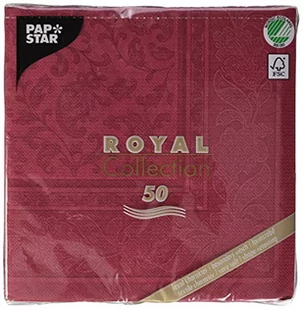 Papstar 11668 50 serwetek "Royal Collection" 1/4 składane 40 x 40 cm, ornamenty, bordowy 11668 - Obrusy i serwetki Papstar 11668 50 serwetek "Royal Collection" 1/4 składane 40 x 40 cm, ornamenty, bordowy 11668 - Obrusy i serwetki - miniaturka - grafika 1
