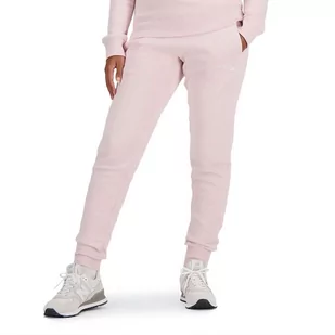 Spodnie dresowe New Balance WP03805SOI - różowe - Spodnie damskie - miniaturka - grafika 1