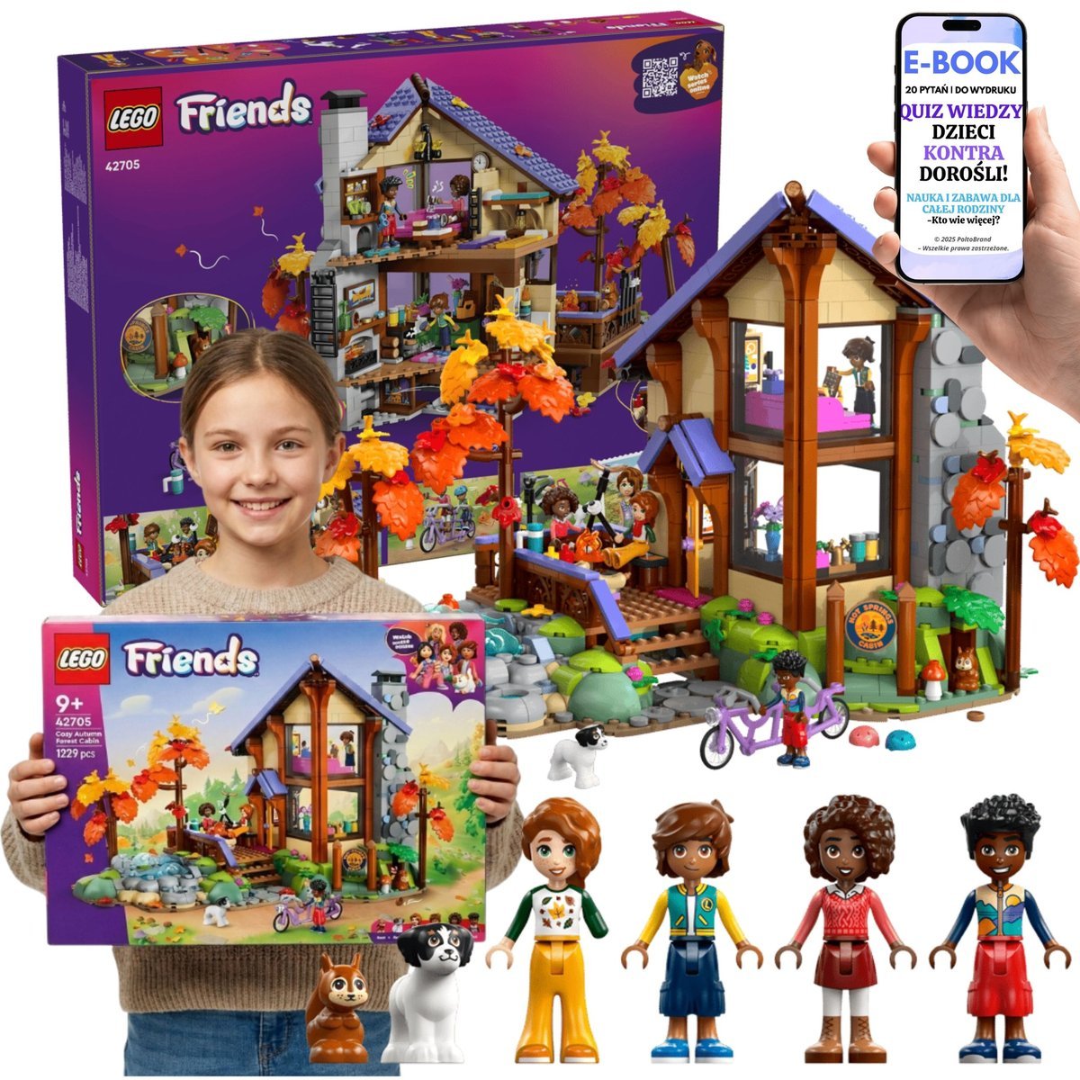 LEGO Friends Leśny Domek Zwierzęta Natura Kreatywna Zabawa (42705) + E-BOOK-2