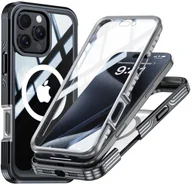 Etui i futerały do telefonów - Etui pancerne Magnetyczne MagSafe 360 Protect do iPhone 16 Pro, czarne - miniaturka - grafika 1