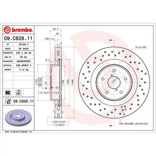 Tarcza hamulcowa BREMBO 09.C828.11 - Tarcze hamulcowe - miniaturka - grafika 1