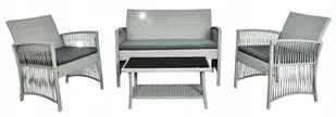 ZESTAW MEBLI OGRODOWYCH Z TECHNORATTANU RATTAN SOFA FOTELE STOLIK NA OGRÓD - Meble ogrodowe - miniaturka - grafika 1