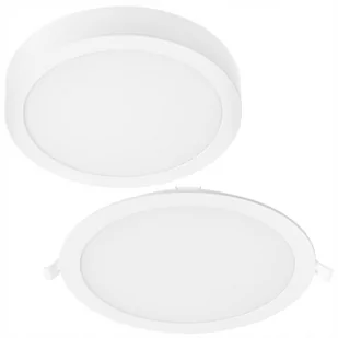 OPR.downlight LED natynkowa/wpuszczana 2w1 okrągła 18W b.neutralna 4000K (1900lm) (oris) biała 22cm IP20 ALGINE SPECTRUM - Lampy sufitowe - miniaturka - grafika 1