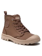 Buty trekkingowe damskie - Palladium Trapery Pampa Hi Zip Sl 97224-215-M Brązowy - miniaturka - grafika 1