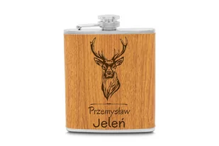 Piersiówka Drewniana 240Ml Na Prezent Z Grawerem - Piersiówki - miniaturka - grafika 1