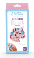 Zabawki kreatywne - Graine Creative Graine Creative Naklejka Diamentowa Mozaika Jednorożec GC-750217 - miniaturka - grafika 1