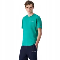 Koszulki męskie - Koszulka męska Champion SS Tee zielona 220264 GS130 M - miniaturka - grafika 1