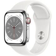 Smartwatch - Apple Watch 8 GPS + Cellular 41mm Stalowy MNJ53WB/A Biały - miniaturka - grafika 1