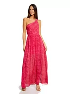 Sukienki - Morgan damska długa sukienka na ramię z nadrukiem RAMIR różowa T40, Fluorescencyjny róż, 38 - miniaturka - grafika 1