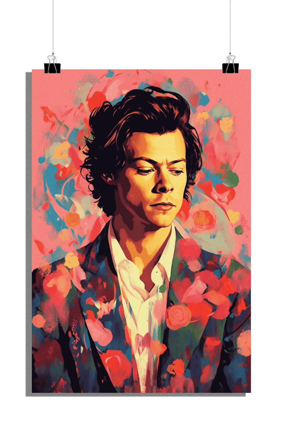 Plakat muzyczny - Harry Styles Poster - Stylowy plakat - Rose Poster - 51x71cm - Idealny do oprawienia w ramkę