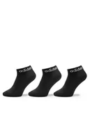Skarpetki damskie - adidas Skarpety Niskie Unisex Linear Ankle Socks Cushioned Socks 3 Pairs IC1303 Czarny - miniaturka - grafika 1