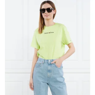 Tommy Jeans T-shirt SERIF LINEAR | Regular Fit - Koszulki i topy damskie - miniaturka - grafika 1