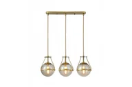 Lampy sufitowe - Lampa wisząca DROP3 3xE14 - złoty/transparentny - miniaturka - grafika 1