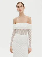 Bluzki damskie - BARDOT Bluzka 59742TB Biały Regular Fit - miniaturka - grafika 1