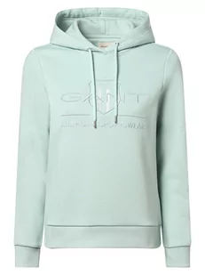 Gant - Damska bluza z kapturem, niebieski - Bluzy damskie - miniaturka - grafika 1
