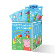 Gumy do żucia, lizaki, dropsy - LIZAKI WITAMINOWE ŚWINKA PEPPA (bez cukru) mix 5 smaków display 50 SZT. - miniaturka - grafika 1