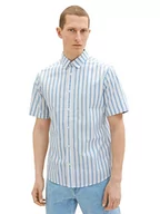 Koszule męskie - TOM TAILOR Koszula męska 1037282, 31789-Blue Off White Stripe, S, 31789 - Blue Off White Stripe, S - miniaturka - grafika 1