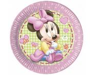 Urodziny dziecka - Procos Talerzyki papierowe, Minnie Baby, 23 cm, 8 sztuk - miniaturka - grafika 1