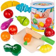 Zabawki AGD - Drewniane Owoce I Warzywa Do Krojenia Na Rzepy - miniaturka - grafika 1