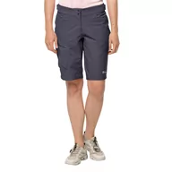 Spodnie rowerowe - Damskie spodenki sportowe Jack Wolfskin TOURER SHORTS W graphite - 34 - miniaturka - grafika 1