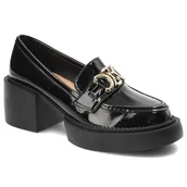 Półbuty damskie - Czarne Półbuty S.Barski Damskie Eleganckie Obuwie - miniaturka - grafika 1