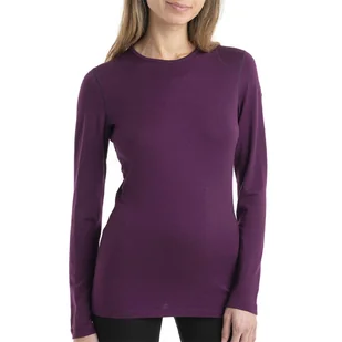 Koszulka Icebreaker Merino 260 Tech Long Sleeve Crewe Thermal Top 1043878531 - fioletowa - Koszulki sportowe damskie - miniaturka - grafika 1