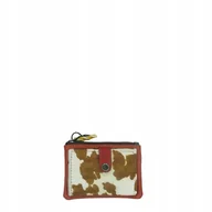 Portfele - Portfel portfelik mały skórzany miejsce na bilon karty eko OLIVKA - miniaturka - grafika 1