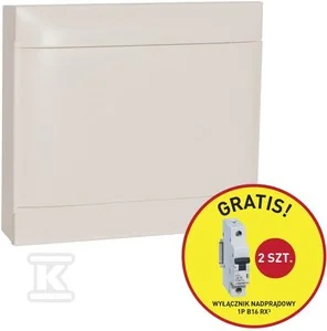 Rozdzielnica natynkowa PRACTIBOX S 2x18 z drzwiami białymi (36 modułowa) - promocja B16 gratis - Rozdzielnie elektryczne - miniaturka - grafika 1