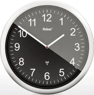 Zegary - Mebus Mebus 19812 radio wall clock black/silver - miniaturka - grafika 1