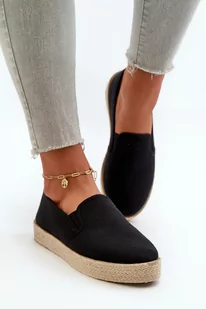 Espadryle Damskie Na Platformie Czarne Naloenma - Zazoo - Espadryle damskie - miniaturka - grafika 1