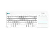 Klawiatury do laptopów - Logitech Wireless Touch Keyboard K400 Plus biała - miniaturka - grafika 1