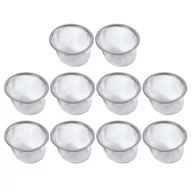 Herbata - 10x Średnica czajnika 80mm Metalowa siatka Herbata Liść Przyprawy Sitko Kosz Tonu srebrny - miniaturka - grafika 1