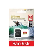 Karty pamięci - SANDISK EXTREME microSDXC 64 GB 160/60 MB/s A2 C10 V30 UHS-I U3 ActionCam - miniaturka - grafika 1