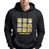 Bluzy męskie - Bluza Unisex HOMER MOODS Simpsonowie Czarny Rozmiar L - miniaturka - grafika 1
