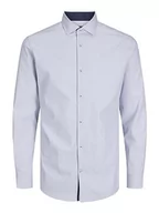 Koszule męskie - Jack & Jones Męska koszula z dbałością o szczegóły, White/Fit: Slim Fit, M - miniaturka - grafika 1