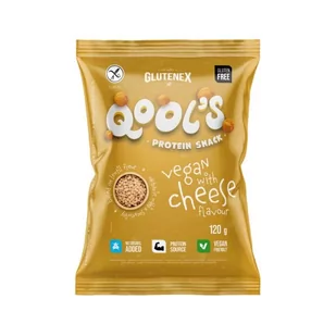 Qool`s snacki proteinowe - wegańskie o smaku sera 120g Glutenex - Chipsy - miniaturka - grafika 1
