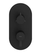 Baterie wannowe i prysznicowe - Ravak Espirit - Bateria podtynkowa, na 3 urządzenia, czarny mat X070283 - miniaturka - grafika 1