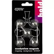 Akcesoria do tablic - Magnesy neodymowe z uchwytem 12mm 5szt GRAND - miniaturka - grafika 1