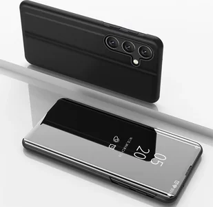 Clear View Case etui do Samsung Galaxy S24 FE pokrowiec z klapką - czarne - Etui i futerały do telefonów - miniaturka - grafika 1