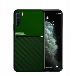 ETUI do OPPO A91 / Reno3 STRIP MAGNETIC zielone Pokrowiec Futerał Case Obudowa - Etui i futerały do telefonów - miniaturka - grafika 1